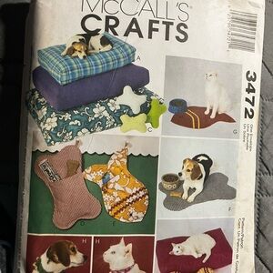 McCall's Crafts Pet Accessories Pattern—uncut